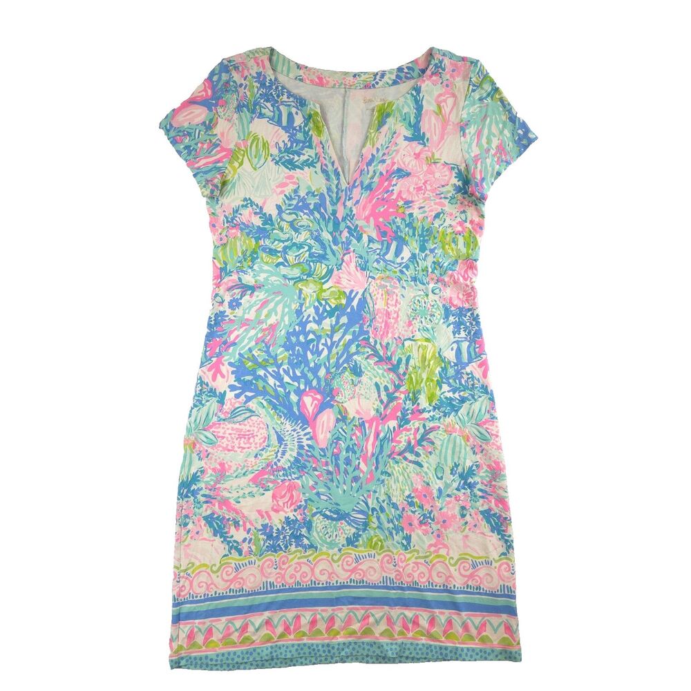 Lilly Pulitzer Sophiletta UPF50+ Dress Fished My Wish S Resort Coastal Beachy